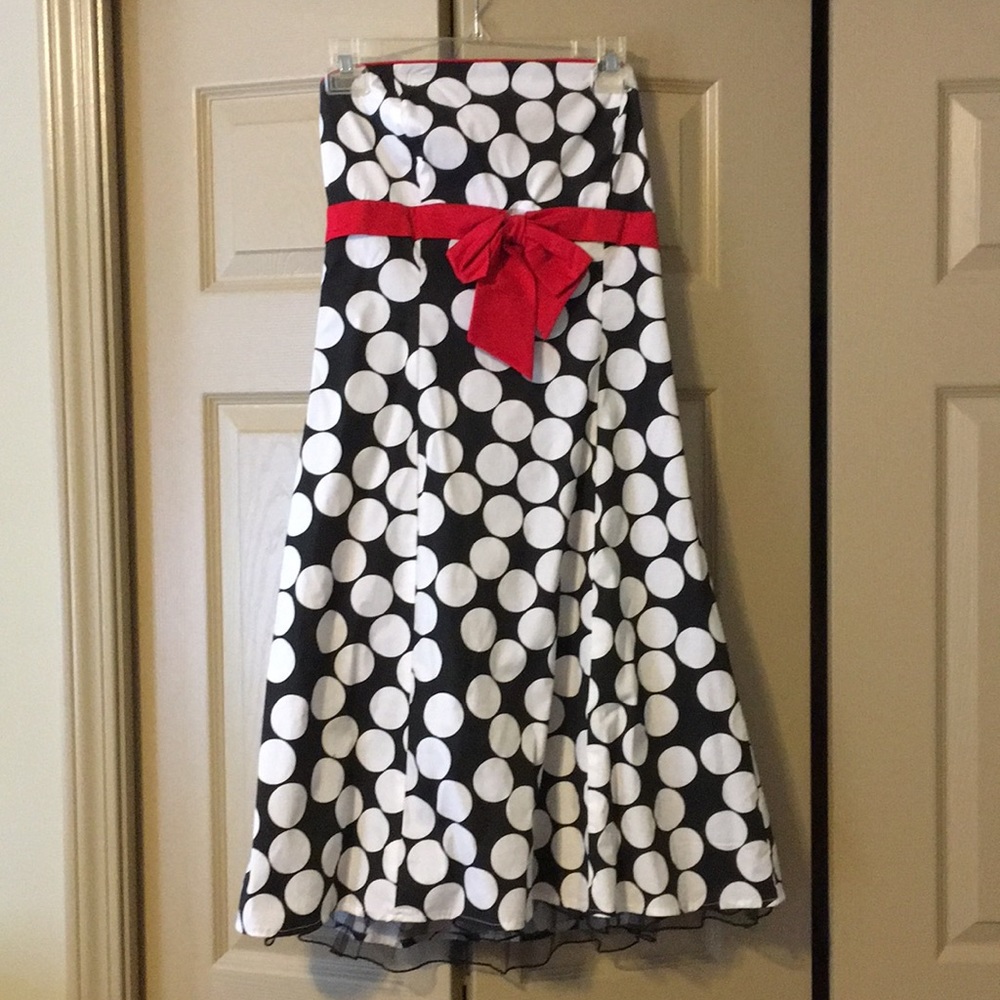 Trixxi Polka Dot Strapless Juniors Size 13 ( W 10)